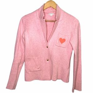 Crewcuts Pink Knit Cardigan with Heart Pocket